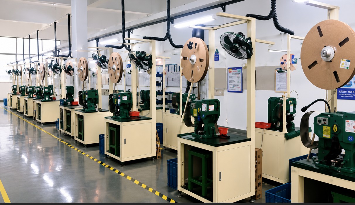 Terminal crimping machine for automotive wiring harness production