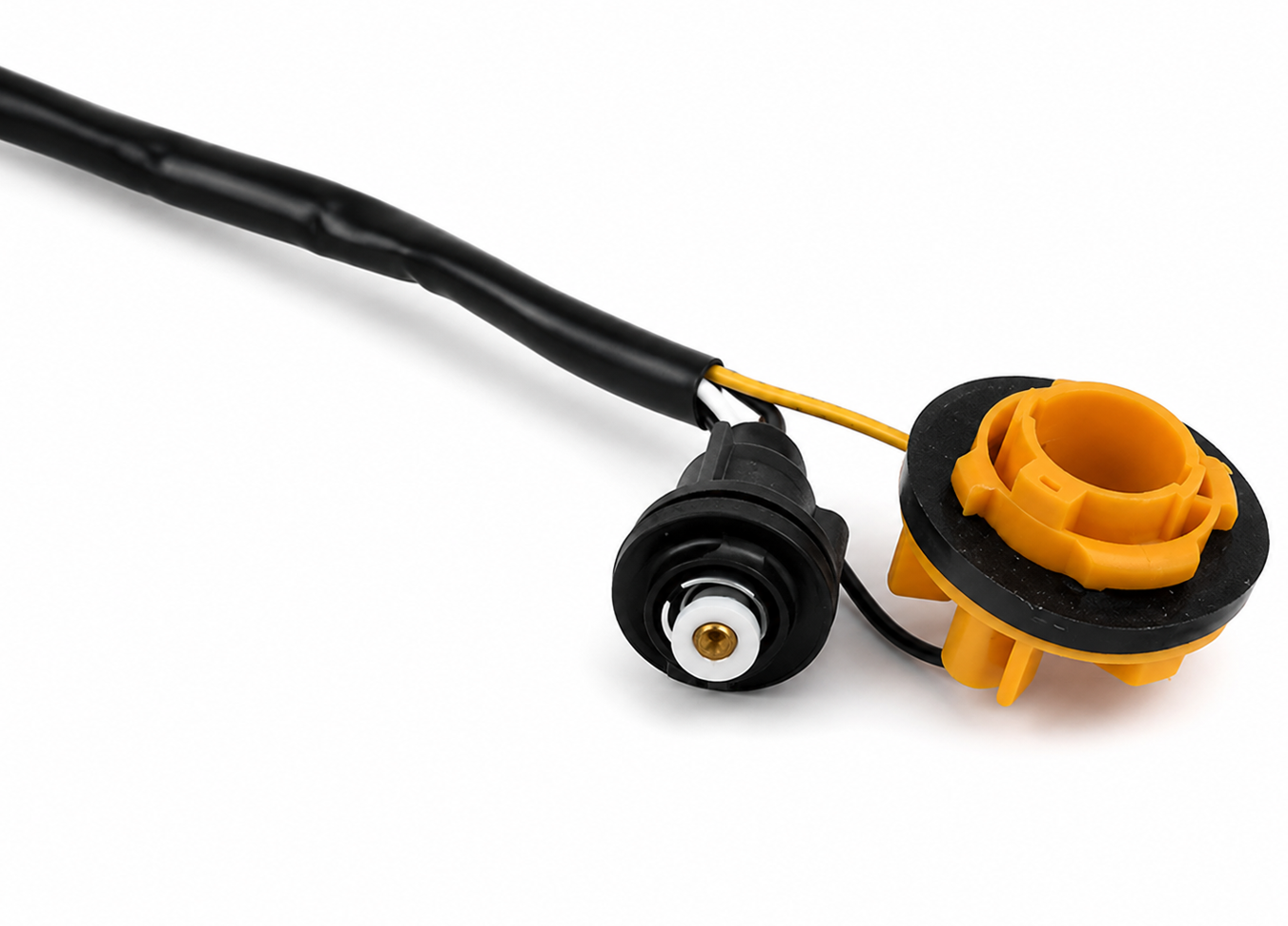 Yellow socket + small bulb socket close-up