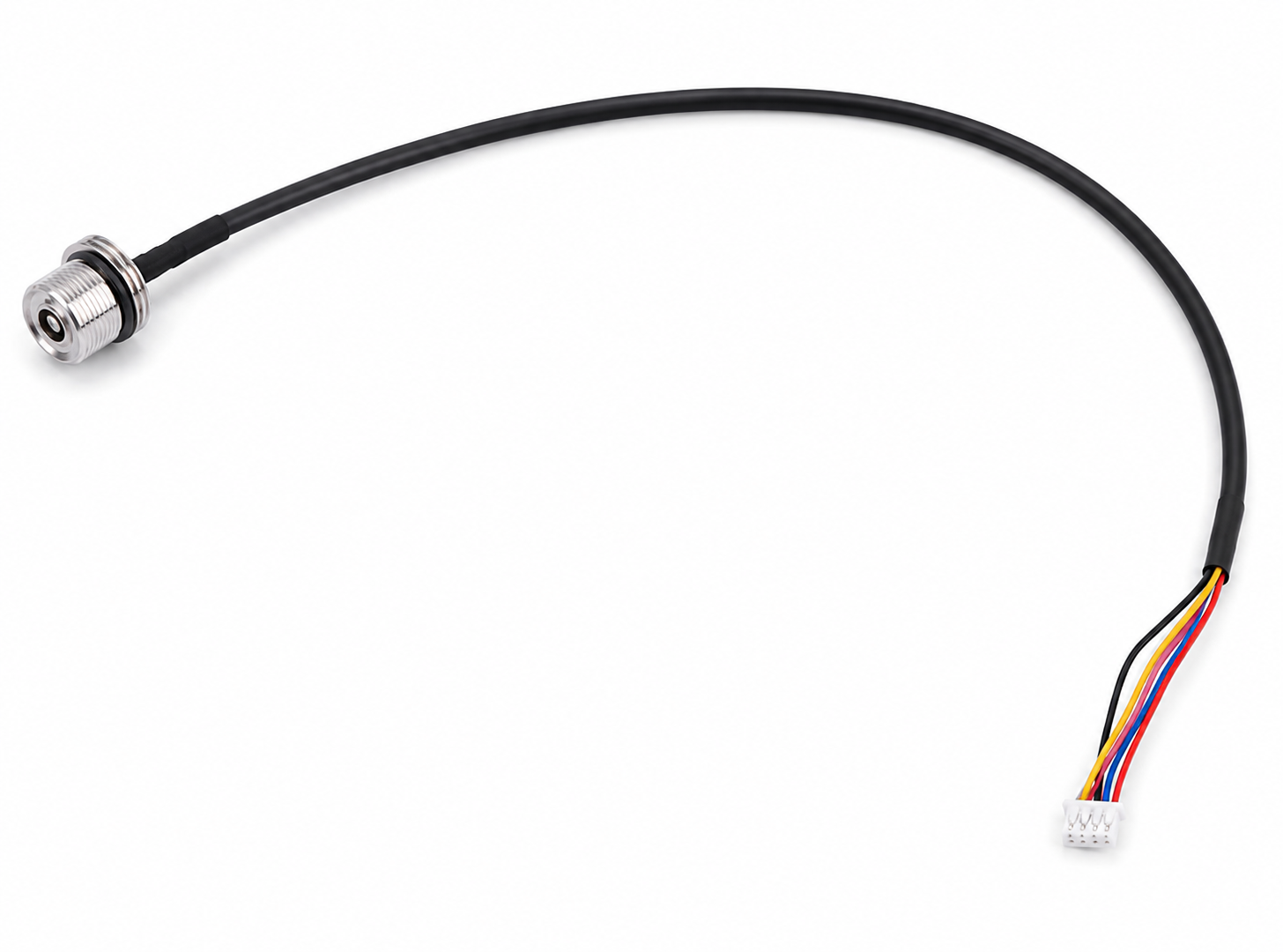 Threaded metal pressure sensor with JST 6-pin microconnector
