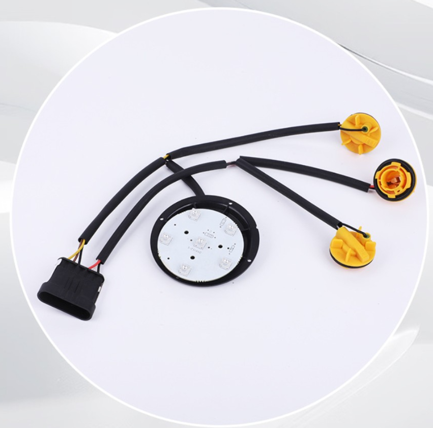 Full LED tail lamp assembly with 3 bulb sockets