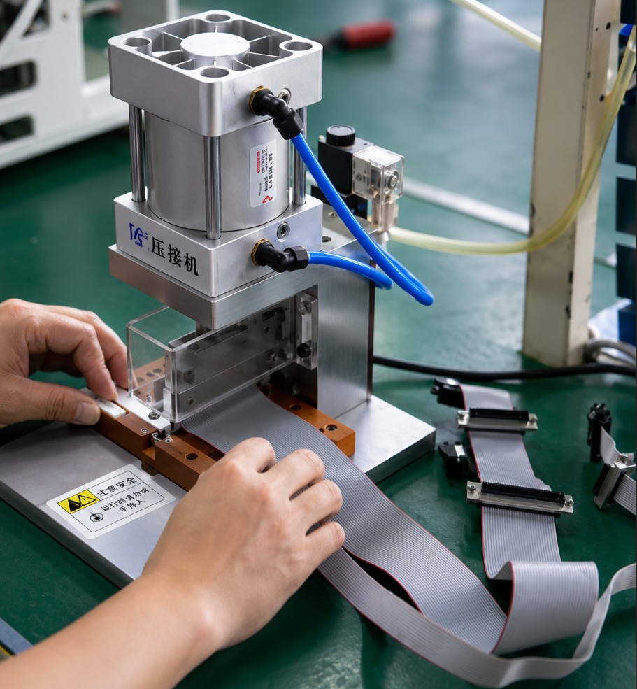 Wire harness assembly workstations with skilled operators in clean production environment